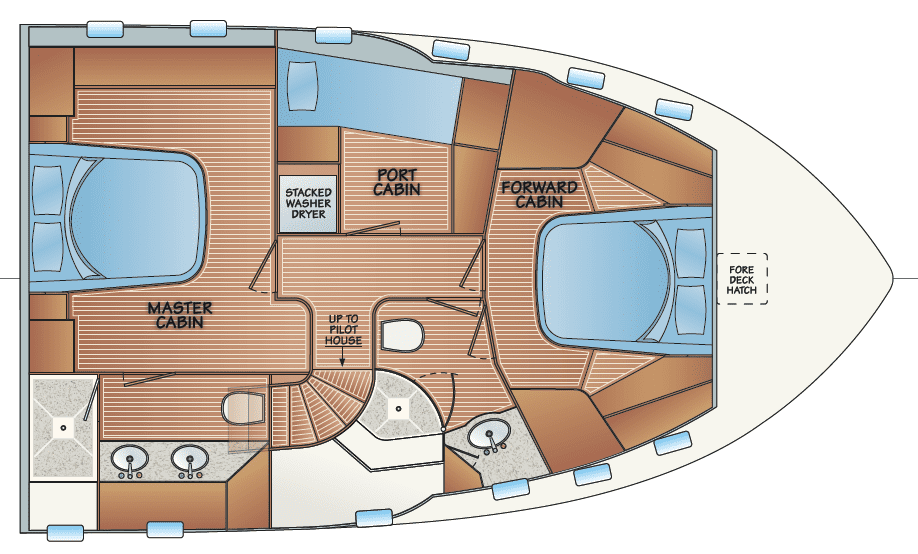 Accommodation - option F w/pilothouse access